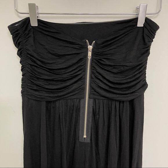 ARYN K Dress Size Medium Maxi Drape Strapless Black Casual Drapey Zipper Back - Picture 5 of 8